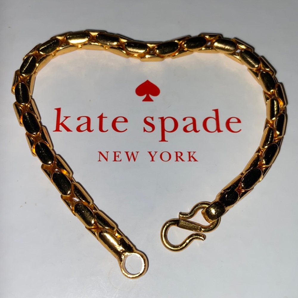 Gold Toned #11 Bracelet 7”